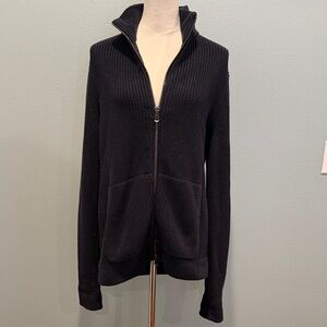 GAP Men's Navy Cotton Knit Full Zip Cardigan Sweater Medium